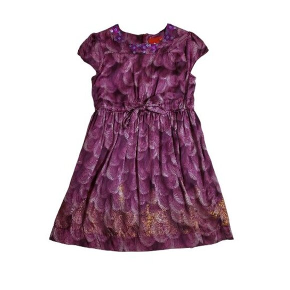 Oilily Purple Silk Dress Size 152 (US 12) - Picture 2 of 6